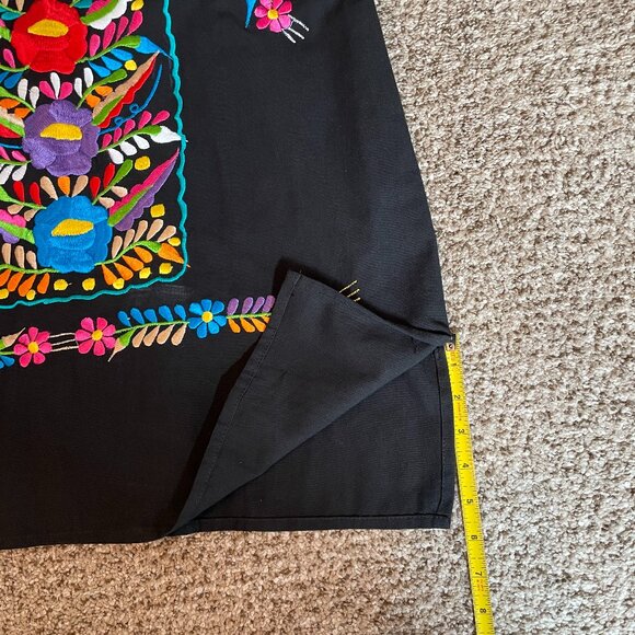 NWOT Size Large black embroidered Mexican dress - Picture 6 of 7